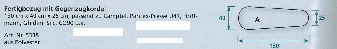 Bezug f. Bügeltisch, 130x40x25 aus Polyester/Aktionsbezug