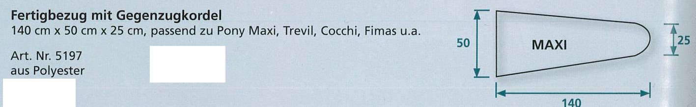 Bezug f. PONY 137x55x35 MAXI aus Polyester/Aktionsbezug